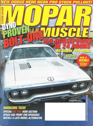 MOPAR MUSCLE 2001 DEC - RARE DAYTONA, HEMI HEROES